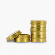 Gold Aluminium Lip Balm Tins - 4 pack - Accessories - Aromatics International